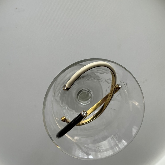 Ann Taylor Cuff bracelets White and Black With Rhinestones - Picture 2 of 4